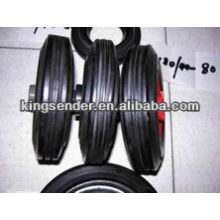 6" solid rubber wheel